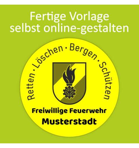 Feuerwehraufkleber, Kleber für Feuerwehr, Neonaufkleber, Aufkleber Neon, Vereinsaufkleber, Jubiläumsaufkleber