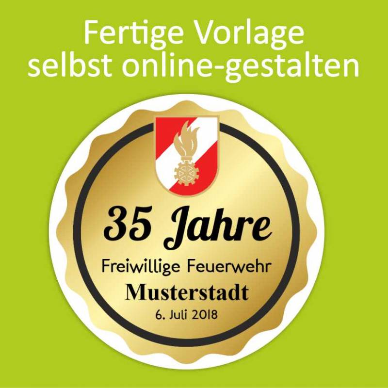 Feuerwehraufkleber, Kleber für Feuerwehr, Neonaufkleber, Aufkleber Neon, Vereinsaufkleber, Jubiläumsaufkleber