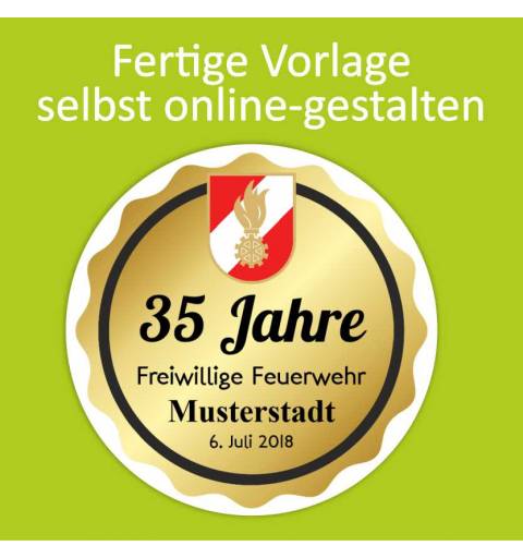 Feuerwehraufkleber, Kleber für Feuerwehr, Neonaufkleber, Aufkleber Neon, Vereinsaufkleber, Jubiläumsaufkleber