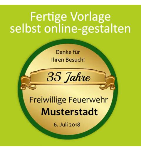 Feuerwehraufkleber, Kleber für Feuerwehr, Neonaufkleber, Aufkleber Neon, Vereinsaufkleber, Jubiläumsaufkleber