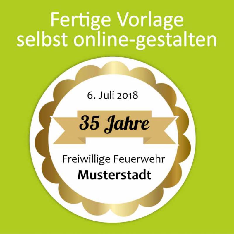 Feuerwehraufkleber, Kleber für Feuerwehr, Neonaufkleber, Aufkleber Neon, Vereinsaufkleber, Jubiläumsaufkleber