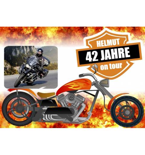 Geburtstagsbanner online bestellen Transparente Partybanner Biker Harley Motorrad