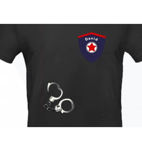 Kindershirt Polizei Handschellen Geburtstagsshirt Namensshirt personalisiert lustige Shirts