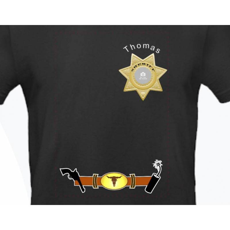 Fotoshirt Sheriff Kindershirt lustige Shirts Geburtstagsgeschenk Textildruck