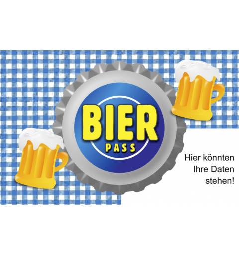 Bonuskarte Bonuspass Sammelpass Bierpass Stempelpass Treuepass