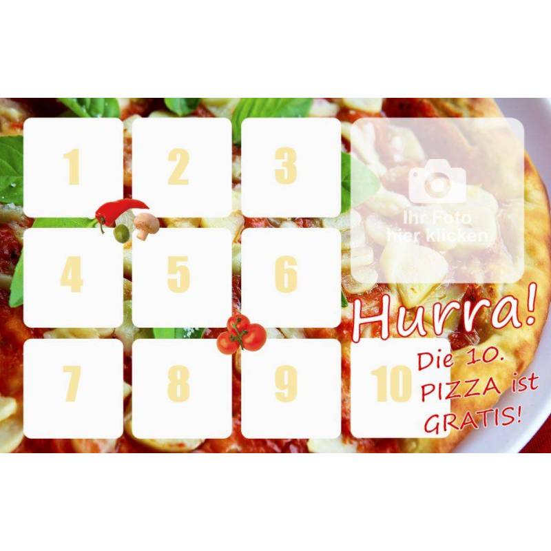 Pizzapass Bonuskarte Bonuspass Sammelpass Bierpass Stempelpass Kaffepass Treuepass