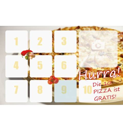 Pizzapass Bonuskarte Bonuspass Sammelpass Bierpass Stempelpass Treuepass