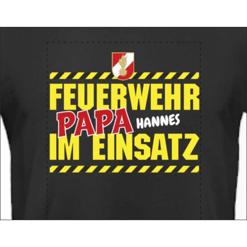 Feuerwehrshirt T-Shirt Feuerwehr Floriani personalisiert Vatertag
