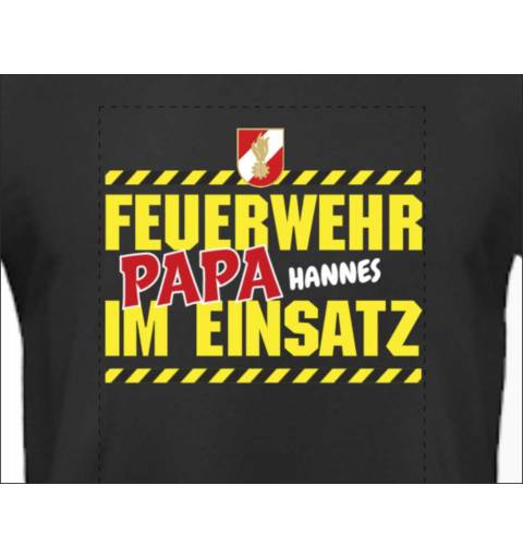 Feuerwehrshirt T-Shirt Feuerwehr Floriani personalisiert Vatertag