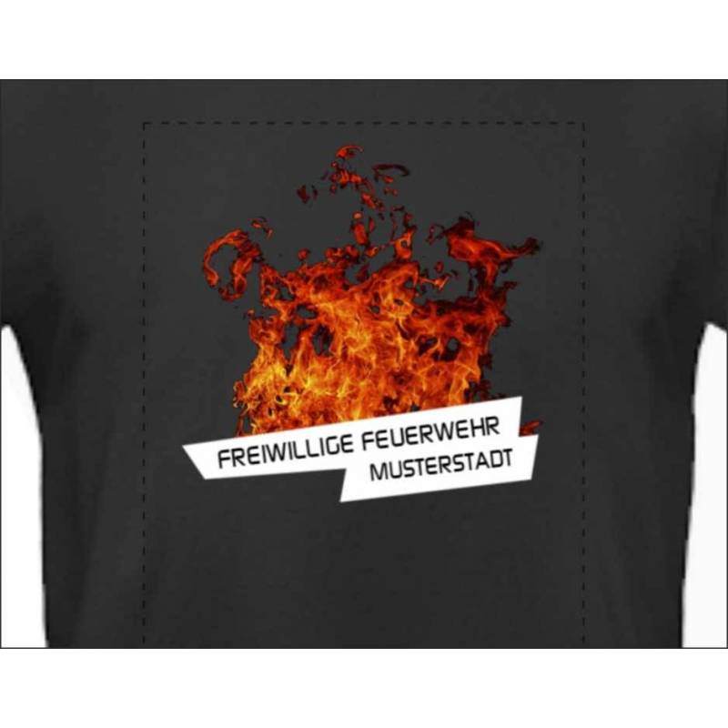 Feuerwehrshirt T-Shirt Feuerwehr Floriani personalisiert