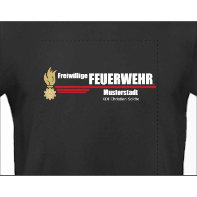 Feuerwehrshirts T-shirt Feuerwehr Tshirt Feuerwehrwappen personalisiert