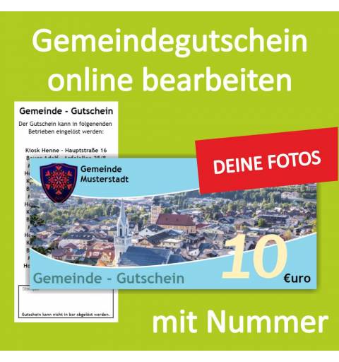 Firmengutschein, Einkaufsgutschein, Gemeindegutschschein