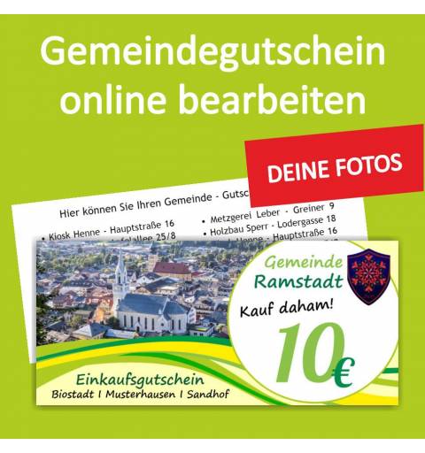 Firmengutschein, Einkaufsgutschein, Gemeindegutschschein