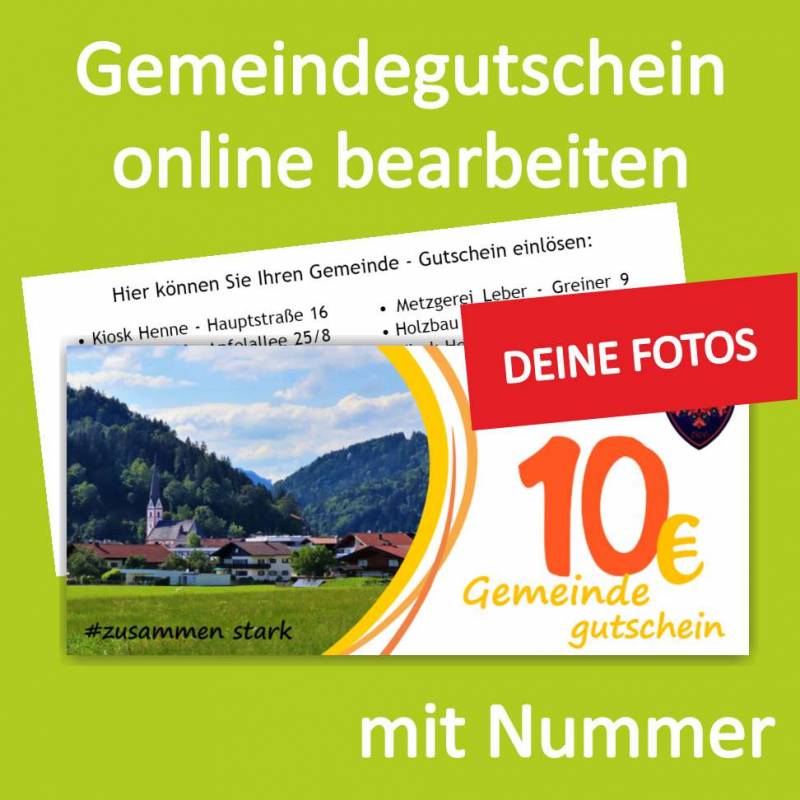 Firmengutschein, Einkaufsgutschein, Gemeindegutschschein