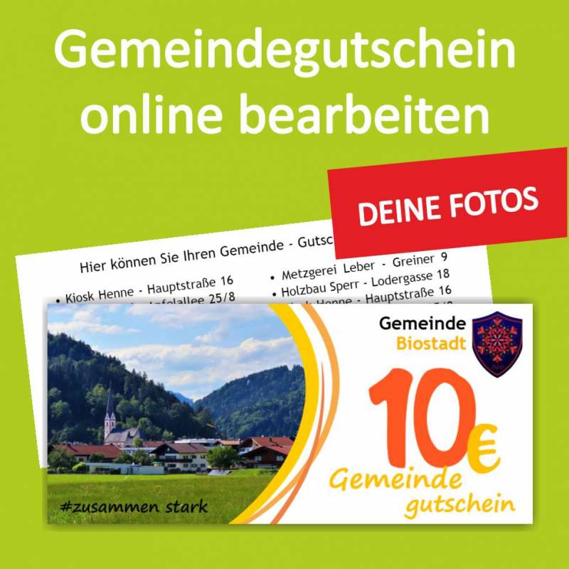 Firmengutschein, Einkaufsgutschein, Gemeindegutschschein