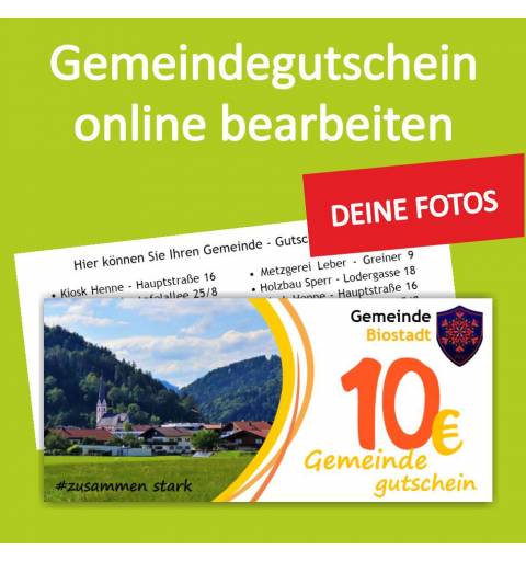 Firmengutschein, Einkaufsgutschein, Gemeindegutschschein