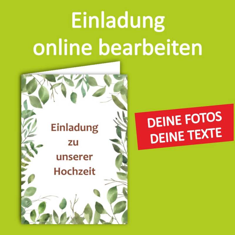 Klappkarte A5, Einladung, Glückwunschkarte, Einladungskarte, Hochzeit, Geburtstag, Faltkarte