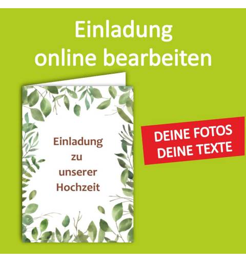 Klappkarte A5, Einladung, Glückwunschkarte, Einladungskarte, Hochzeit, Geburtstag, Faltkarte