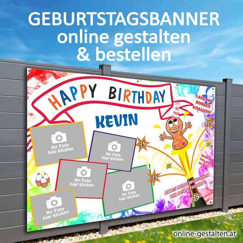 Geburtstagsbanner Sektkorken