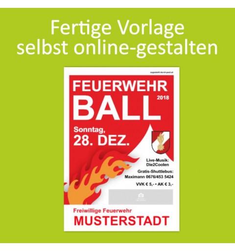 Flyer, Flugblätter, Motivvorlagen, Feuerwehrball, Flyer online gestalten, Flyer online bestellen