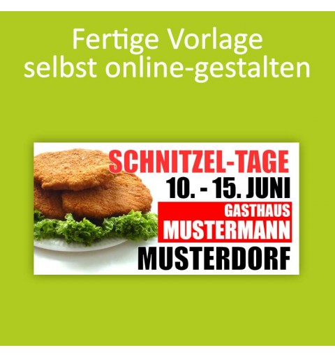 Banner online bestellen, Banner online gestalten, Transparente online bestellen, Transparente online gestalten, Schnitzeltage
