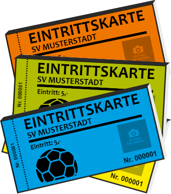 Eintrittskarte einfarbig