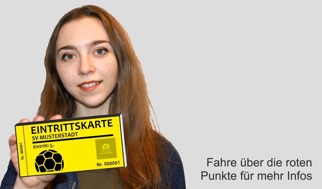 Eintrittskarte einfarbig